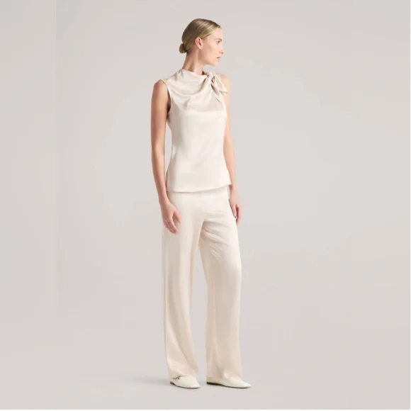 St. John Santana Knit Pull On Elastic Waist Pants NWOT Beige XL - Picture 6 of 10